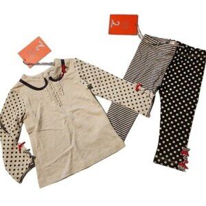 Deux par Deux outfit 12 m girl New long sleeve top and leggings